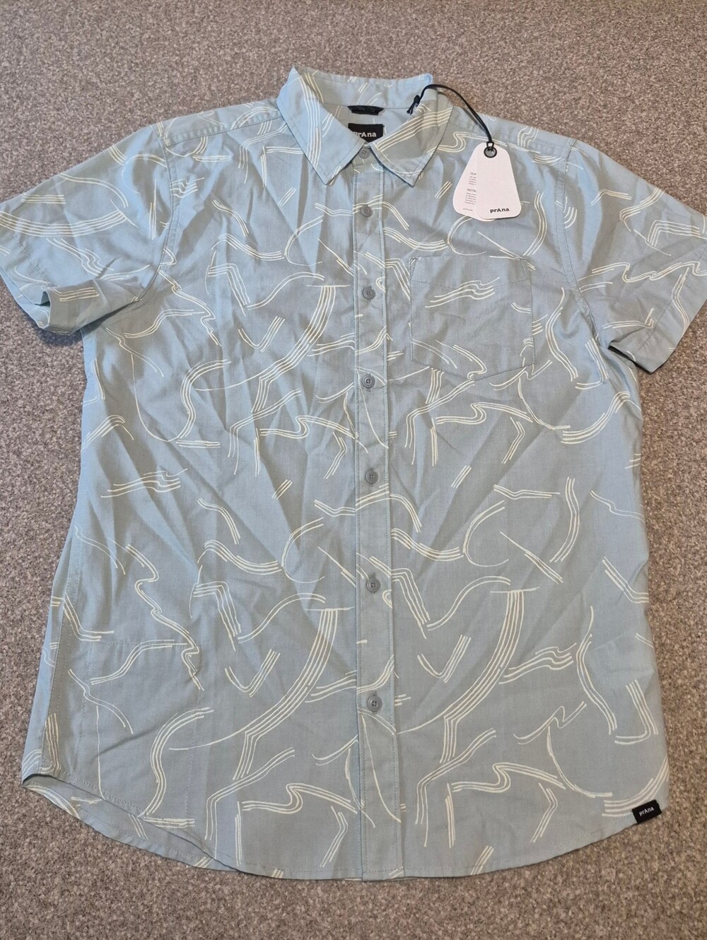 Nwt Mens Prana Button Up Shirt Size Small